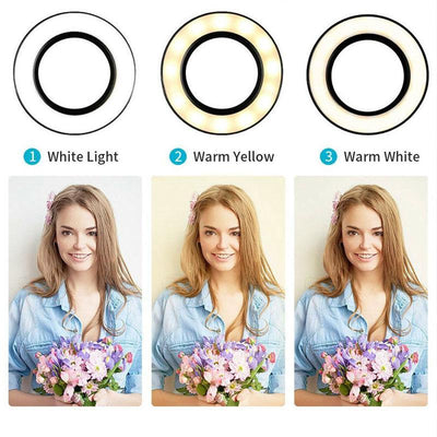 Professional Portable LED Light with Cell Phone Holder