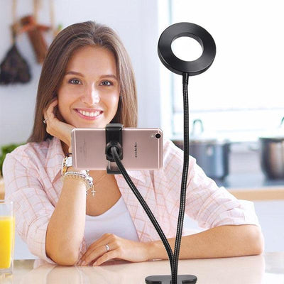 Professional Portable LED Light with Cell Phone Holder