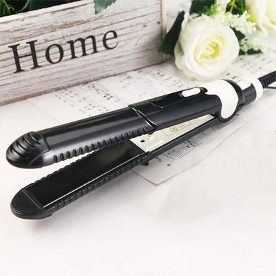 New Anti-Static Ceramic 2 in 1 Straightener and Curling Iron Dual