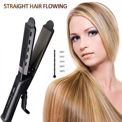 New Anti-Static Ceramic 2 in 1 Straightener and Curling Iron Dual